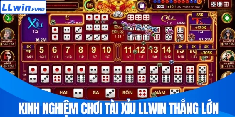 Kinh nghiệm chơi tài xỉu LLWIN thắng lớn